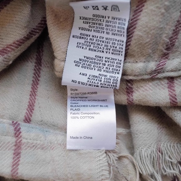 R13 Beige Plaid Button Down Shirt - Picture 9 of 11